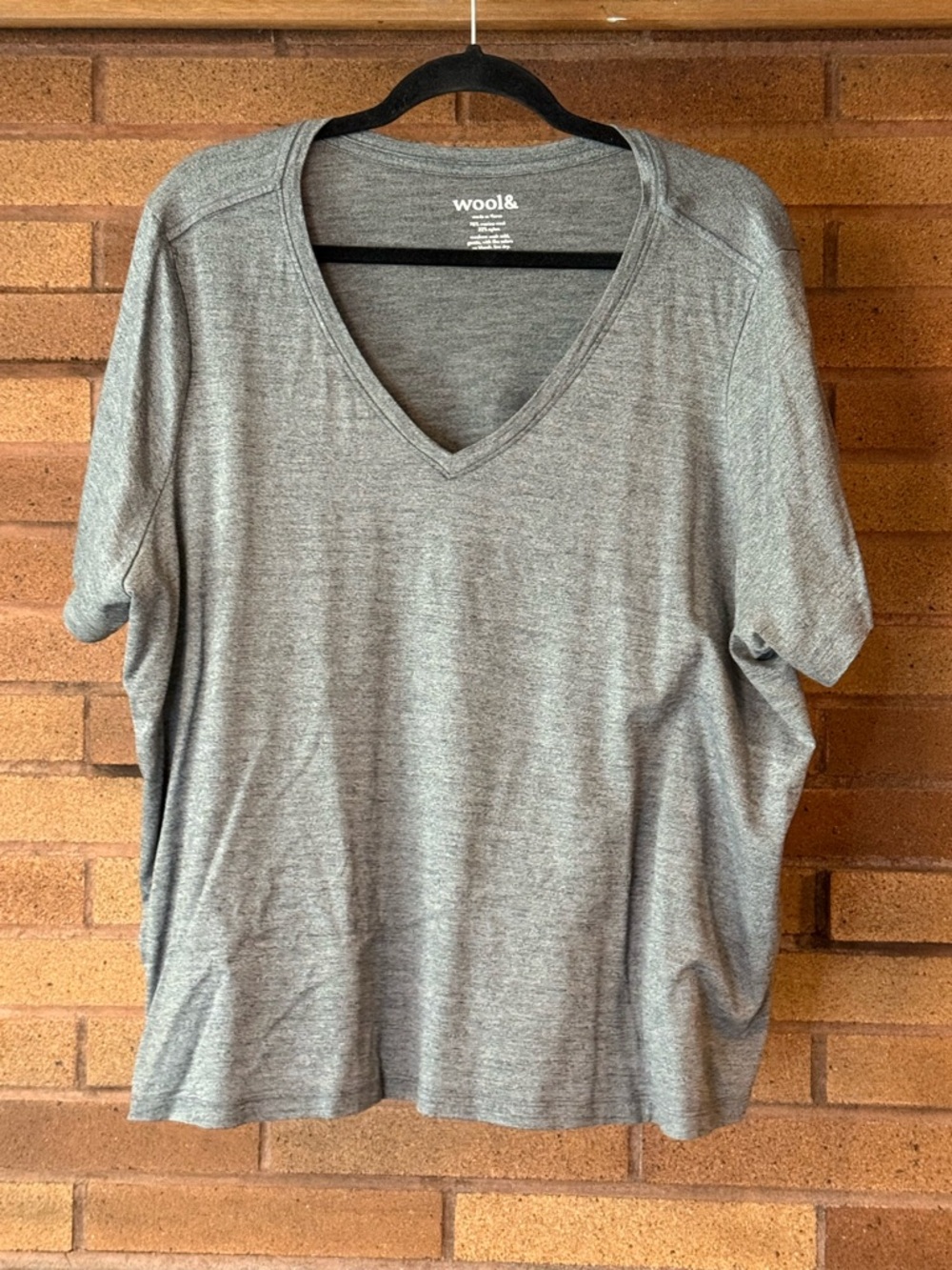 Wool& Heather Gray V-Neck Women's Tee